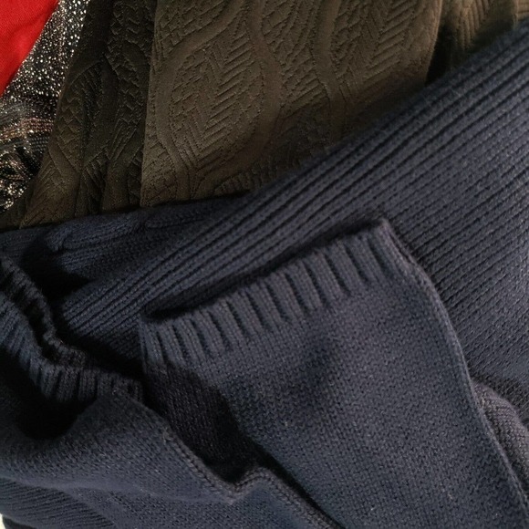 Lauren ralph lauren blue cableknit sweater dress womens size medium boatneck - Picture 10 of 16